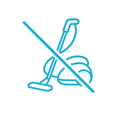 Simple and convenient icon for lightweight, easy-to-use carpet cleaning tool.