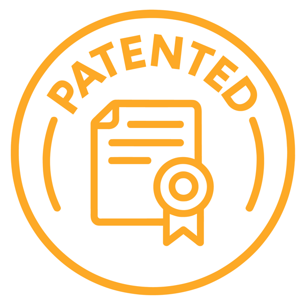 Official patented product badge for Jolllax Carpet Rake.